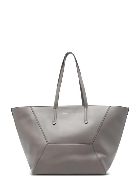 26FW 브루넬로 쿠치넬리 모닐리 카프스킨 BC 듀오 백 MBXAD2571C9784 Grey