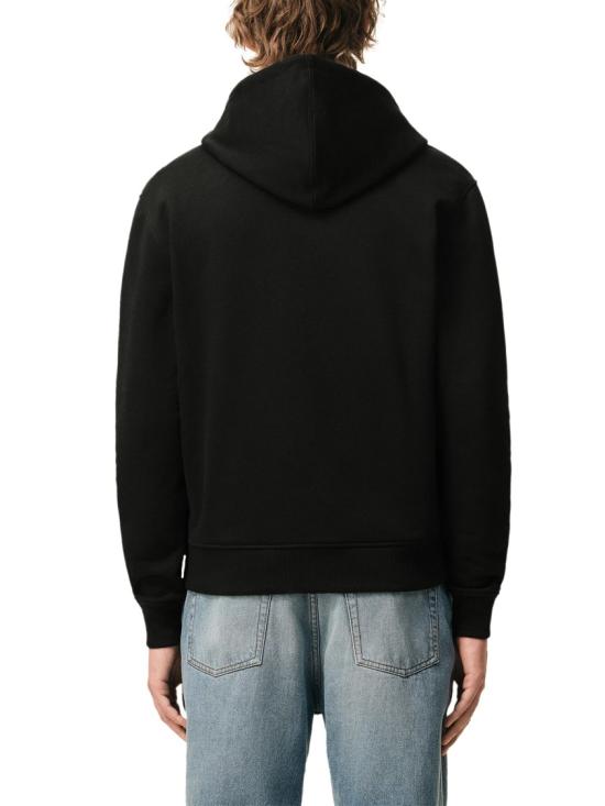 26FW 아미 스몰 하트 로고 루프백 오가닉 코튼 플리스 후드 BFUSW435730001 Black - AMI