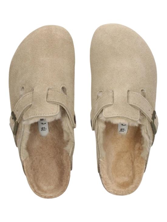 26FW 버켄스탁 보스턴 시어링 스웨이드 레더 뮬 1028299 Neutrals - BIRKENSTOCK