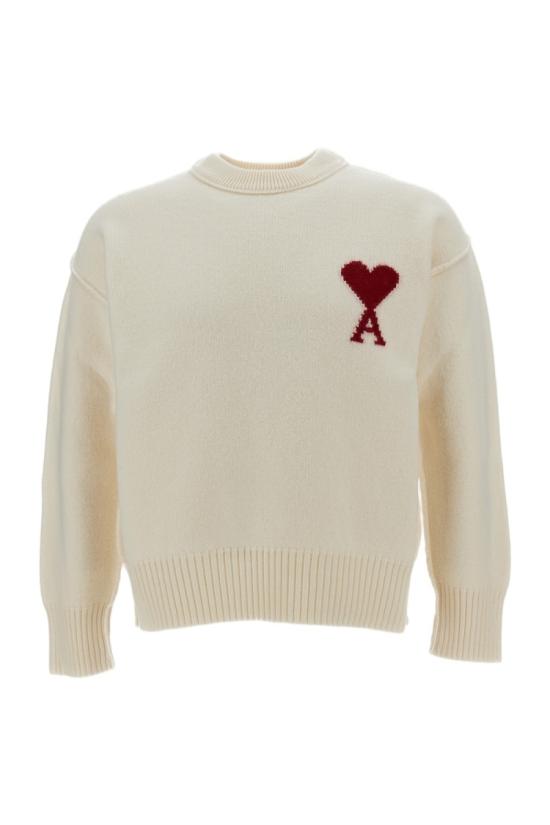 26FW 아미 빅 하트 울 크루넥 스웨터 UKS838018154 White