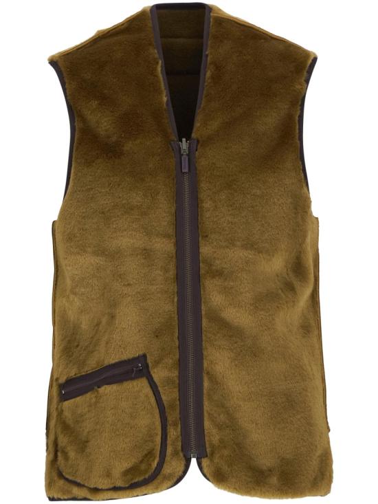26FW 바버 웜 파일 웨이스트코트 집 인 라이너 MLI0004MLI1BR31 Brown