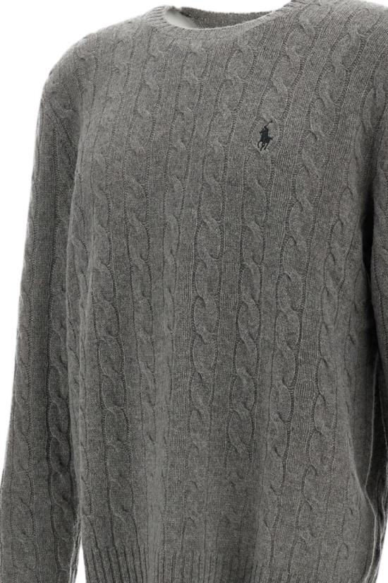 26FW 폴로 랄프로렌 케이블 니트 스웨터 710876762012GREYHEATHER Purple - POLO RALPH LAUREN