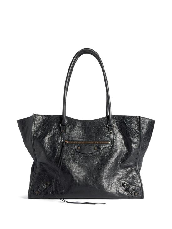 26FW 발렌시아가 가죽 로고 토트백 가방 846921 2ABEK1000 BLACK