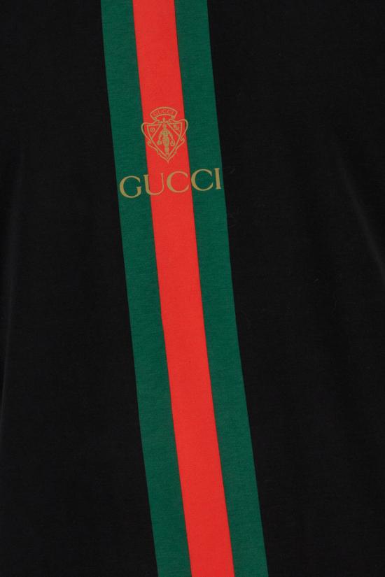 26FW 구찌 프린트 코튼 저지 티셔츠 864626XJHYA 1152 Nero - GUCCI