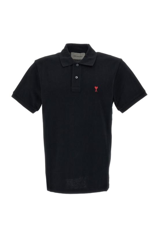 26FW 아미 스몰 하트 로고 폴로 셔츠 BFUPL001760001 Black