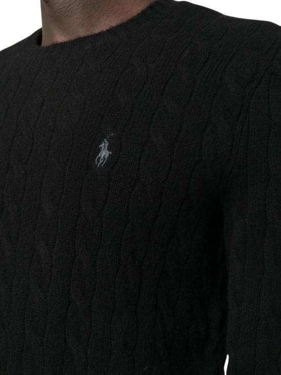 26FW 폴로 랄프로렌 케이블 니트 스웨터 710876762001 Black - POLO RALPH LAUREN