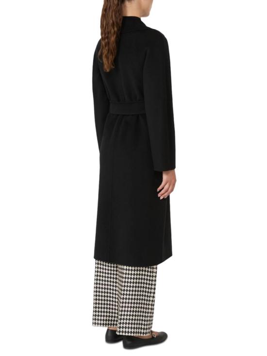 26FW 막스마라 버진 울 벨티드 롱 코트 2626016021600MSTCLES007 Black - MAX MARA