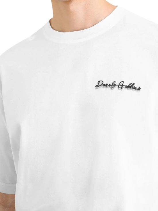 26FW 돌체앤가바나 반팔 티셔츠 G8PN9ZG7Q1WW0800 White - DOLCE & GABBANA