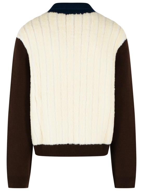 26FW 카사블랑카 자켓 M AW26 KW 1475 01WOOL BLEND WHITE BROWN - CASABLANCA
