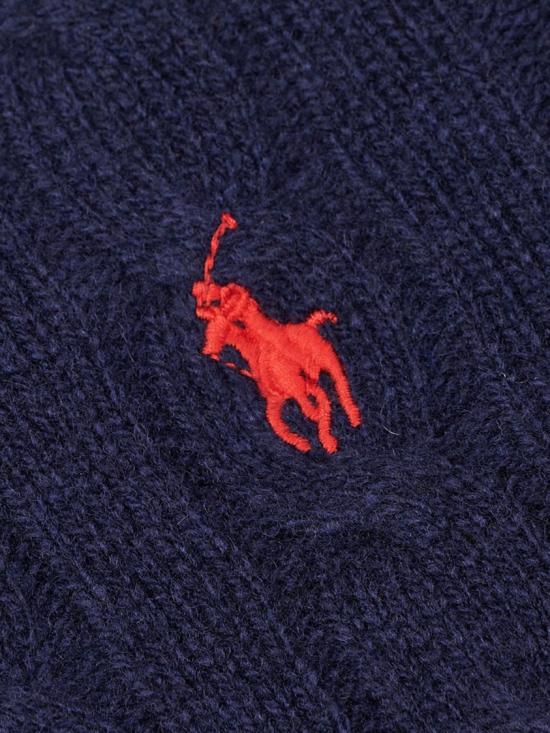 26FW 폴로 랄프로렌 폴로 자수 케이블 니트 스웨터 211971865003 Black - POLO RALPH LAUREN