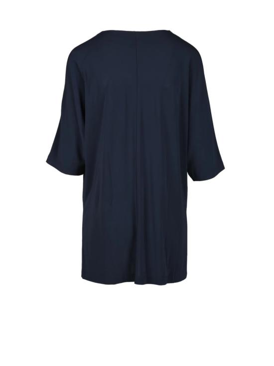  막스마라 탑 블루 브이넥 스트레치 비스코스 저지 블라우스 - MAX MARA
