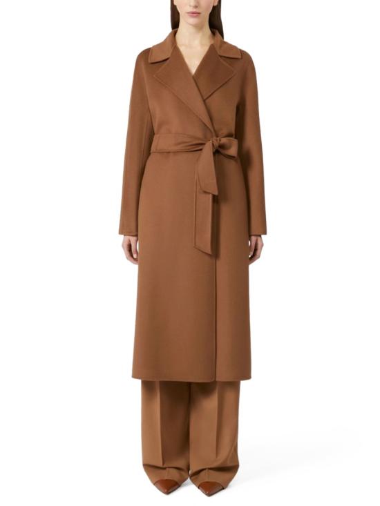 26FW 막스마라 버진 울 벨티드 롱 코트 2626016021600MSTCLES024 Brown - MAX MARA
