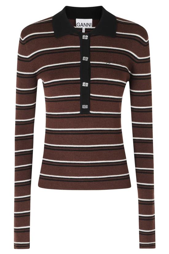 26FW 가니 탑 A1170004 099 Black - GANNI