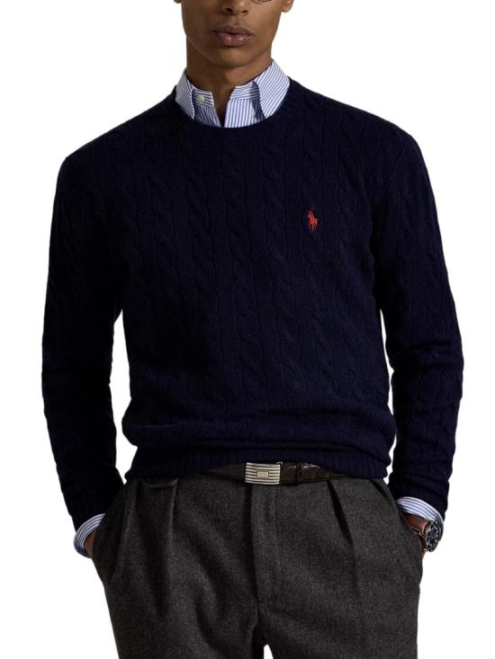 26FW 폴로 랄프로렌 케이블 니트 스웨터 710876762002 Black - POLO RALPH LAUREN