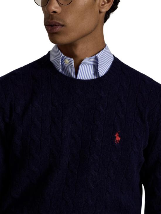 26FW 폴로 랄프로렌 케이블 니트 스웨터 710876762002 Black - POLO RALPH LAUREN