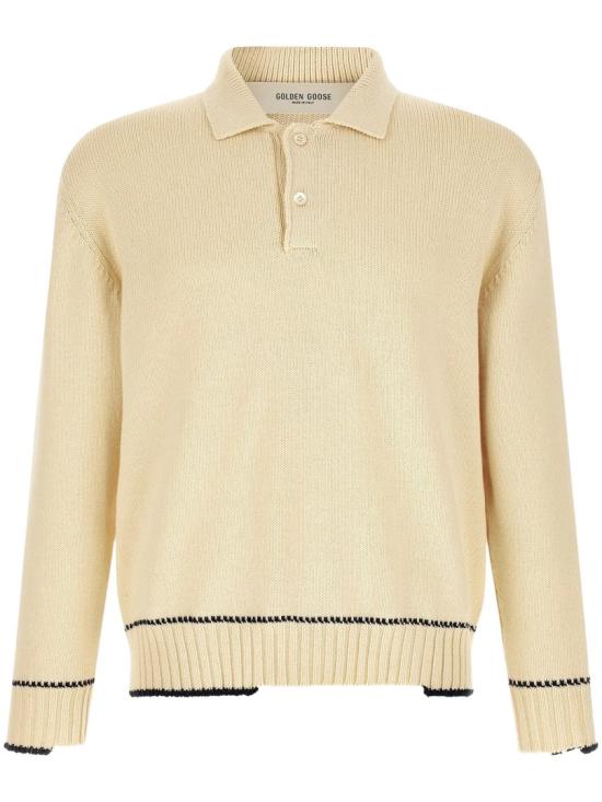 26FW 골든구스 폴로 티셔츠 GMP02822P00267411560 Neutrals