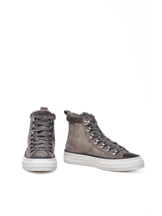 25FW 브루넬로 쿠치넬리 스니커즈 브라운 스웨이드 바스켓 - BRUNELLO CUCINELLI