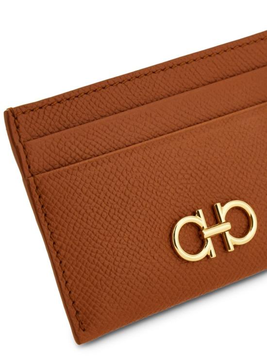 26FW 살바토레 페라가모 간치니 카드홀더 789863060 Brown - SALVATORE FERRAGAMO