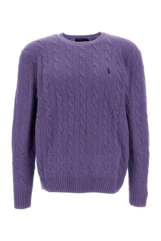 26FW 폴로 랄프로렌 케이블 니트 스웨터 710876762502LIGHTPURPLE