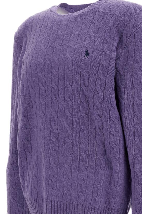 26FW 폴로 랄프로렌 케이블 니트 스웨터 710876762502LIGHTPURPLE - POLO RALPH LAUREN