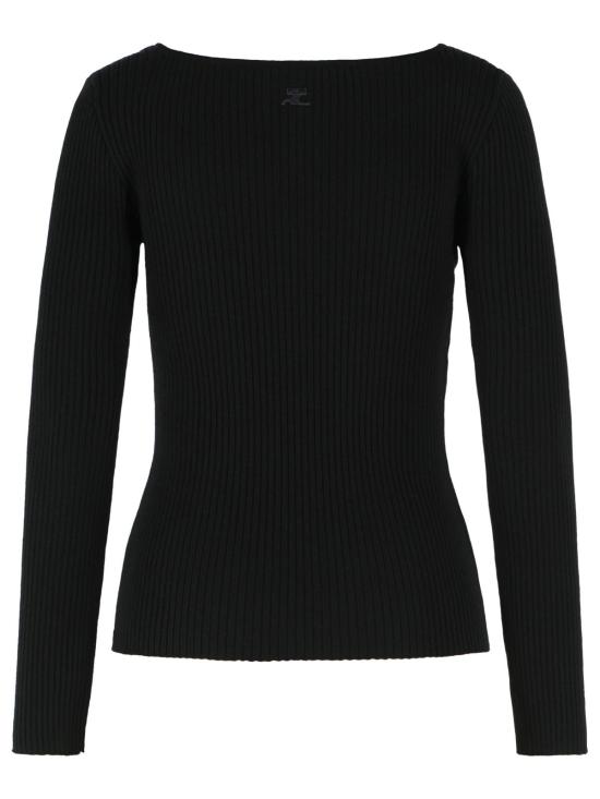 26FW 쿠레쥬 스웨터 426MPU326FI00019999 Black - COURREGES