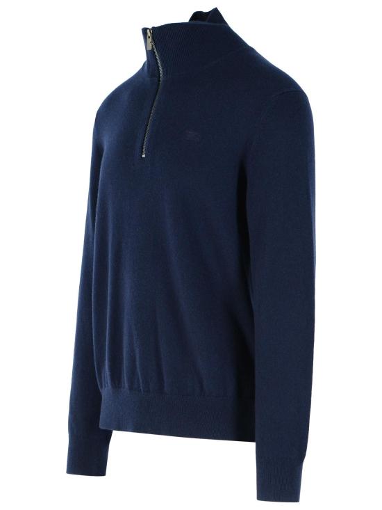26FW 버버리 캐시미어 블렌드 하프 지퍼 스웨터 8112131A1222 Navy - BURBERRY