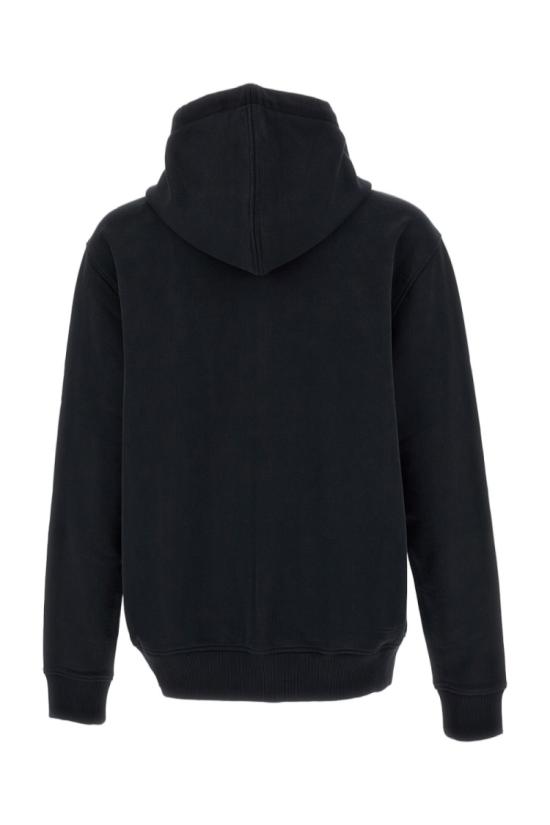 26FW 아미 스몰 하트 로고 루프백 오가닉 코튼 플리스 후드 BFUSW435730001 Black - AMI