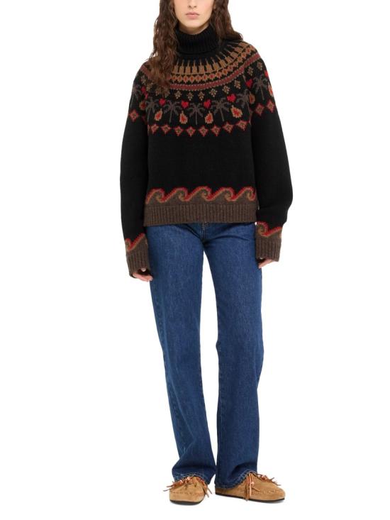 26FW 알라누이 니트웨어 LWHF001E26KNI0011060BLACK MULTICOLOR - ALANUI