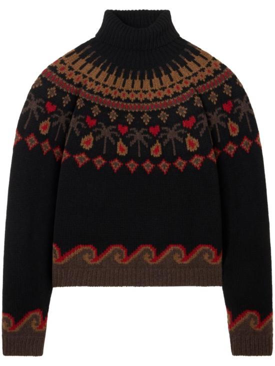 26FW 알라누이 니트웨어 LWHF001E26KNI0011060BLACK MULTICOLOR