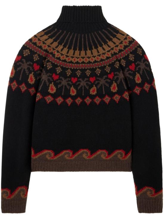 26FW 알라누이 니트웨어 LWHF001E26KNI0011060BLACK MULTICOLOR - ALANUI