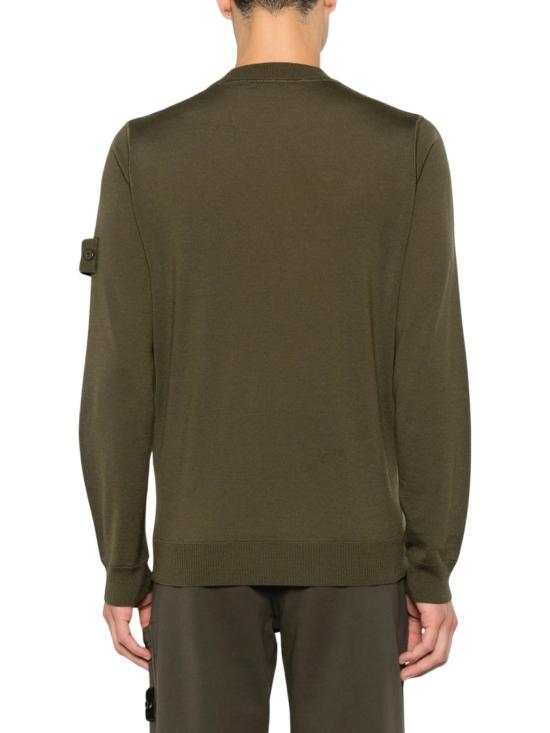 26FW 스톤 아일랜드 퓨어 라이트 RWS 울 스톤 아일랜드 고스트 크루넥 점퍼 S155100074S00FCV0054 Black - STONE ISLAND