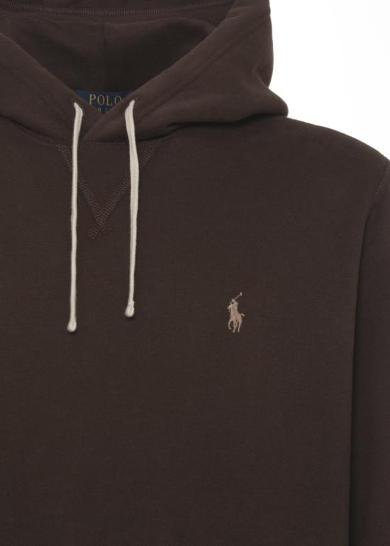 26FW 폴로 랄프로렌 포니로고 자수 후드 티셔츠 710766778108 Brown - POLO RALPH LAUREN