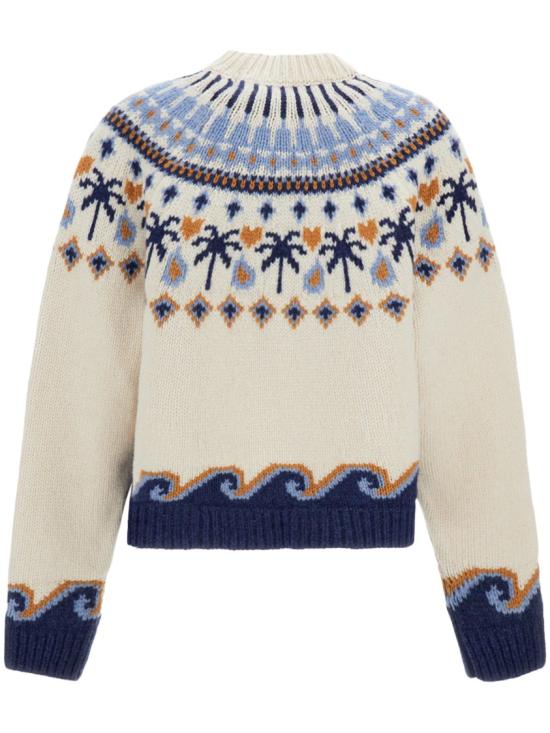 26FW 알라누이 니트웨어 LWHE061E26KNI0010446CHALK MULTICOLOR Grey - ALANUI