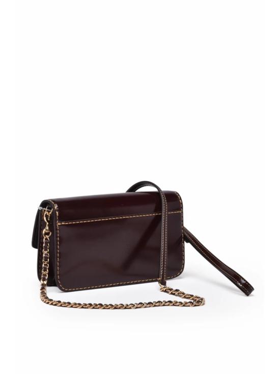 25FW 토리버치 숄더백 브라운 송아지 가죽 로고 - TORY BURCH
