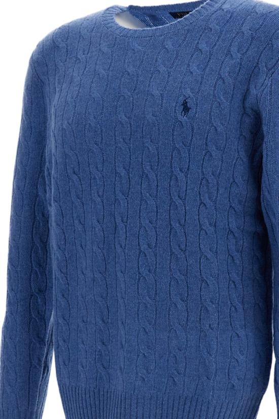 26FW 폴로 랄프로렌 케이블 니트 스웨터 710876762504BLUEHATHER - POLO RALPH LAUREN