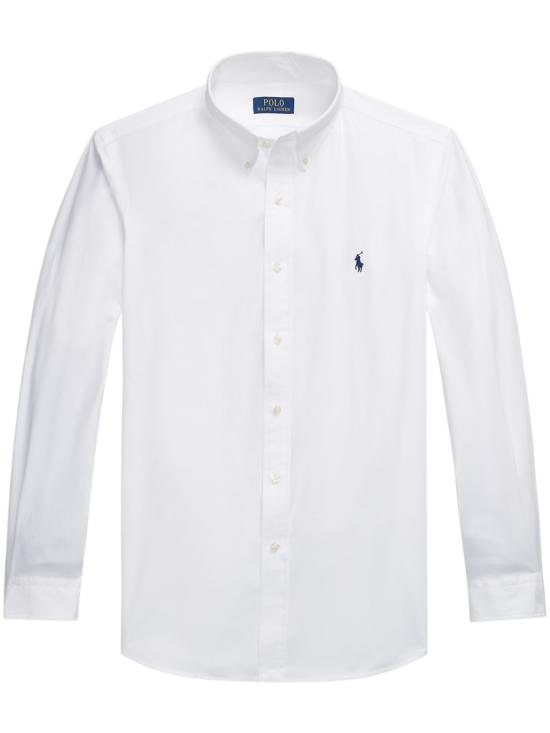 26FW 폴로 랄프로렌 커스텀 핏 코튼 포플린 포니 로고 셔츠 710928255002 White