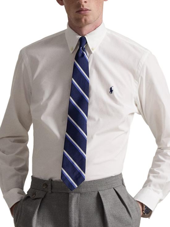26FW 폴로 랄프로렌 커스텀 핏 코튼 포플린 포니 로고 셔츠 710928255002 White - POLO RALPH LAUREN