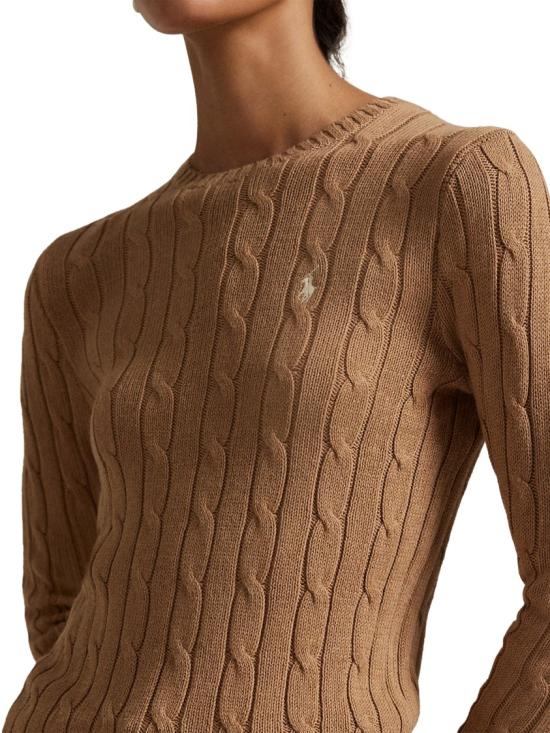 26FW 폴로 랄프로렌 폴로 자수 케이블 니트 스웨터 211971795002 Neutrals - POLO RALPH LAUREN