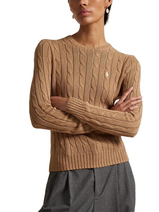 26FW 폴로 랄프로렌 폴로 자수 케이블 니트 스웨터 211971795002 Neutrals - POLO RALPH LAUREN