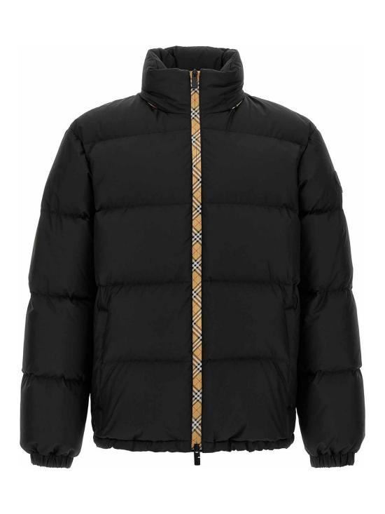 25FW 버버리 체크 테이프 스노우든 푸퍼 자켓 8110196 BLACK