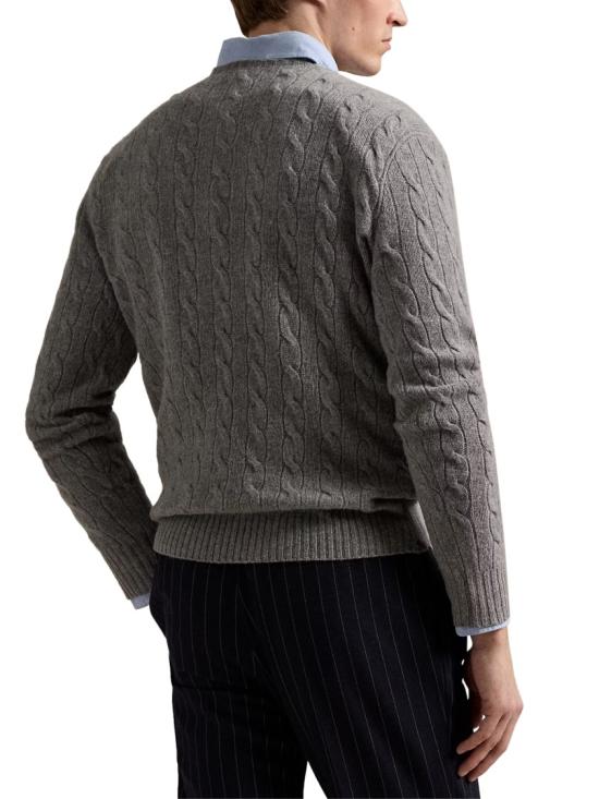 26FW 폴로 랄프로렌 케이블 니트 스웨터 710876762012 Grey - POLO RALPH LAUREN
