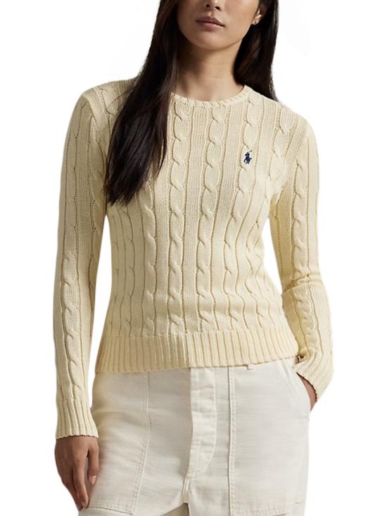 26FW 폴로 랄프로렌 포니 로고 피마코튼 케이블 니트 스웨터 211971869015 Neutrals - POLO RALPH LAUREN
