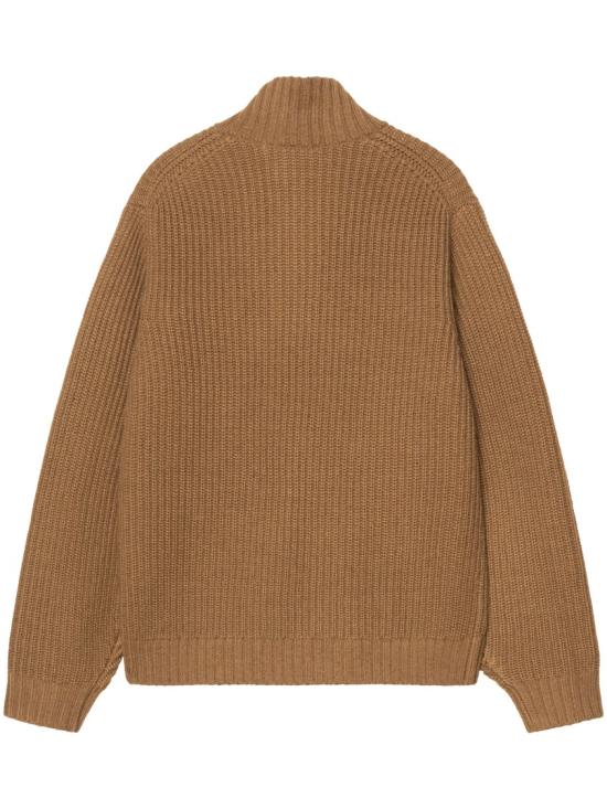 26FW 칼하트 WIP 디트로이트 하프 집 스웨터 I0353983TGXX Brown - CARHARTT WIP