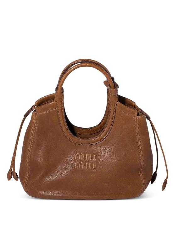 26FW 미우미우 아이비 나파 레더 토트백 5BA337VOOO2BBL F0316 BROWN