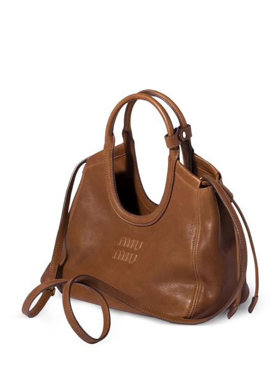 26FW 미우미우 아이비 나파 레더 토트백 5BA337VOOO2BBL F0316 BROWN - MIU MIU