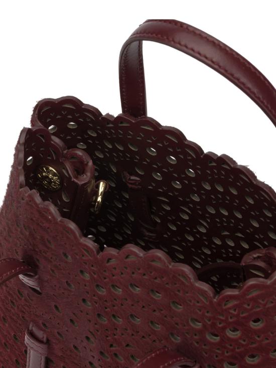 26FW 알라이아 비엔 웨이브 럭스 카프스킨 미나 20 백 AA1S06720I282320 BORDEAUX - ALAIA
