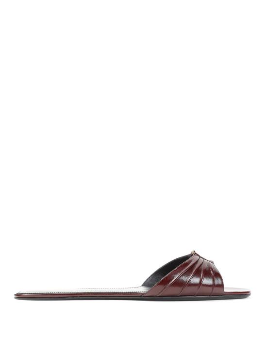 26FW 생로랑 바빌론 슬립온 슬라이드 869658AAEHF6629 DARK RED