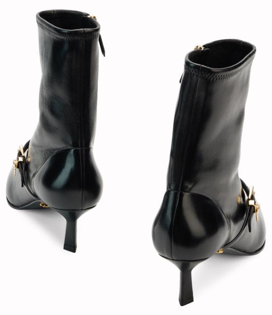 26FW 프라다 나파 레더 미드힐 부츠 1U648OF055L68F0002 black - PRADA