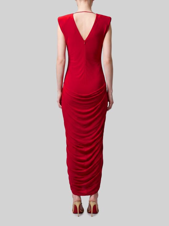 26FW 베르사체 미디 원피스 10267051A12497 1RB30 RED - VERSACE