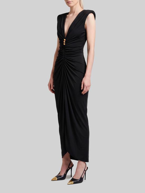 26FW 베르사체 미디 원피스 10267051A12497 1B000 BLACK - VERSACE